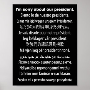 Poster Sinto Muito Pelo Nosso Presidente Shirt Donald Tru