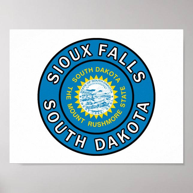 Poster Sioux Falls Dakota do Sul (Frente)