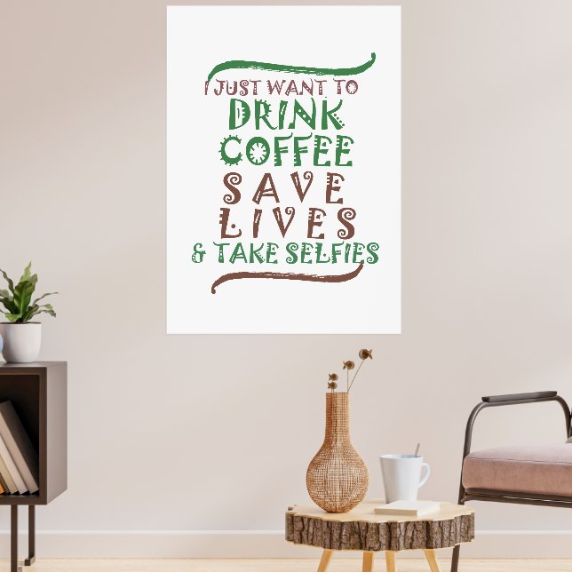 Poster Sip, Snap, Sorriso: O Café e Selfie Lover (Sala de Estar 3)