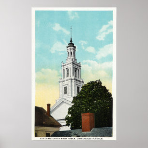 Poster Sir Christopher Wren Tower View
