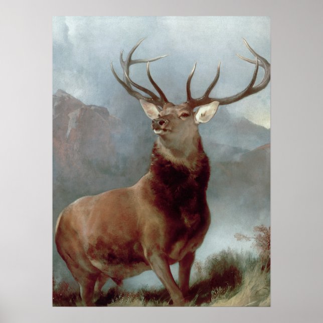 Poster Sir Edwin Landseer | Monarca do Glen, 1851 (Frente)