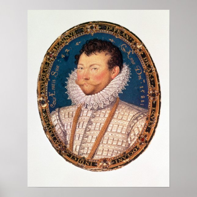 Poster Sir Francis Drake, 1581 (Frente)