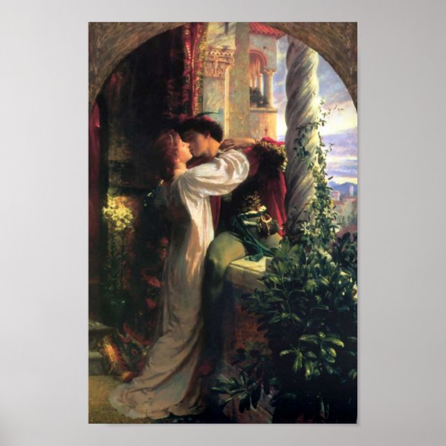 Poster Sir Frank Dicksee, Romeu e Julieta Canvas Print (Frente)