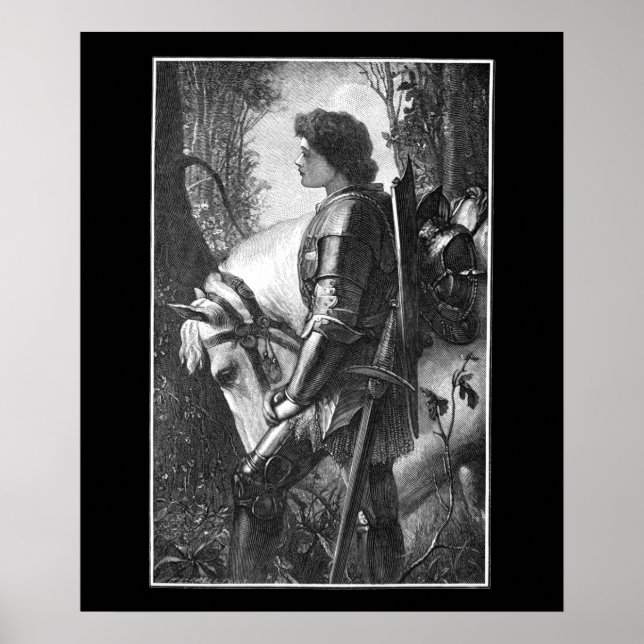 Poster Sir Galahad - G.F. Watts Engraved by H.W. Peckwell (Frente)
