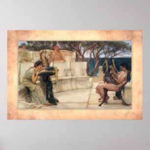 Poster Sir Lawrence Alma-Tadema - Sappho e Alcaeus
