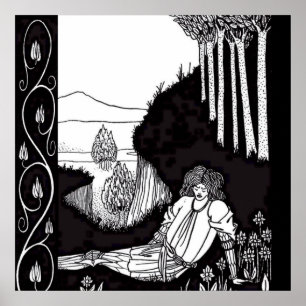 Poster “Sir Palamede o Sarraceno” por Aubrey Beardsley