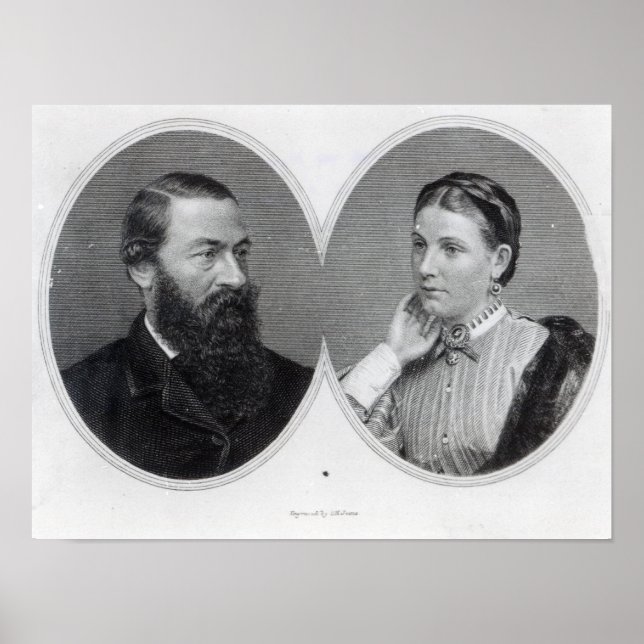 Pôster Sir Samuel e Lady Florence Baker, 1866 (Frente)