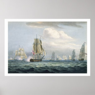 Pôster Sir Sidney Smith's (1764-1840) Squadron engaging a