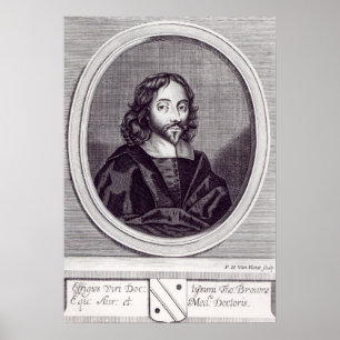 Poster Sir Thomas Browne , engraved by Frederick