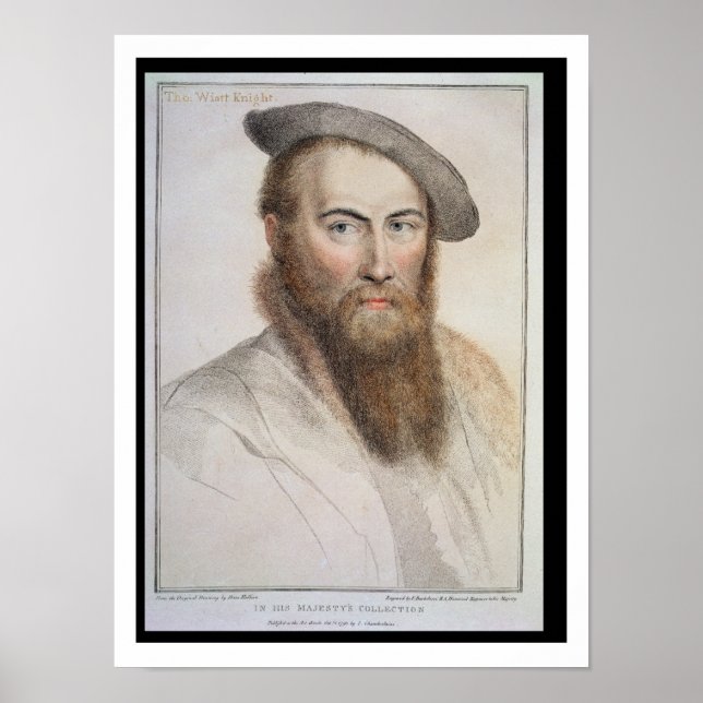 Poster Sir Thomas Wyatt (c.1503-42) gravado por Francesco (Frente)
