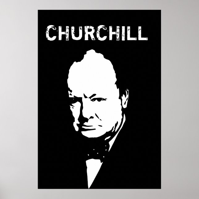 Pôster Sir Winston Black and White (Frente)
