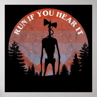 Poster Siren Head Run Se Ouvir