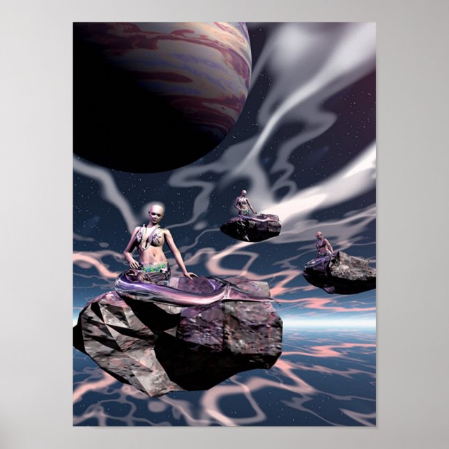 Pôster sirenes espaciais (Frente)