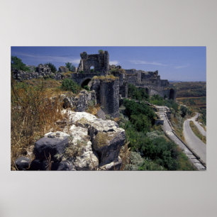 Pôster Síria, Castelo Marqab, castelo dos Cruzados locali