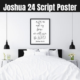 Poster Sirva ao Senhor Versículo da Bíblia KJV Josué 24 E