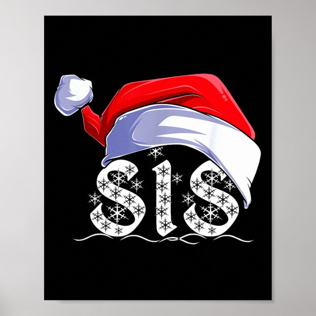 Poster Sis Merry Christmas Santa Claus Xmas Family Matchi (Frente)
