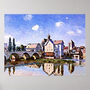 Poster Sisley - A Ponte Moret à Luz do Sol