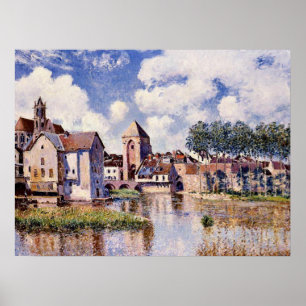 Poster Sisley - Moret-sur-Loing, O Porto de Bourgogne