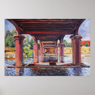 Poster Sisley - Sob A Ponte Em Hampton Court 1874