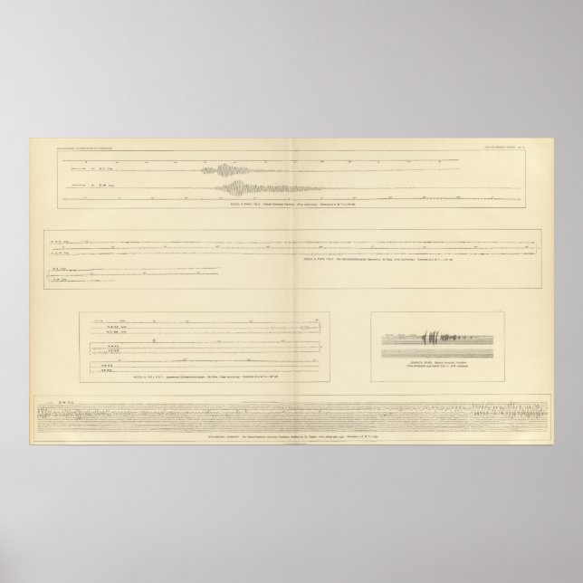 Pôster Sismogramas da Califórnia 14 (Frente)