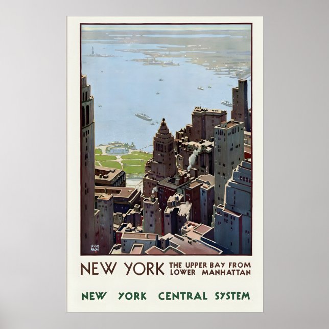 Poster Sistema Central de Nova York Arranha-céu de Manhat (Frente)