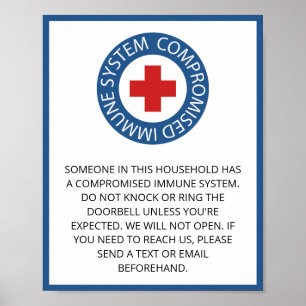 Poster Sistema Imunológico Comprometido Azul Cruzado