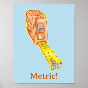 Poster Sistema métrico de medida de fita