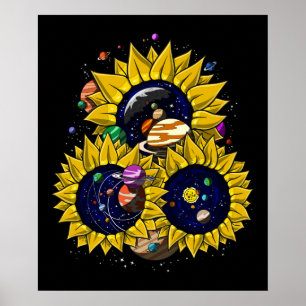 Poster Sistema Solar do Espaço Sunflower