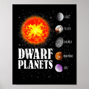 Poster Sistema Solar - Planetas anões dotados de T shirt