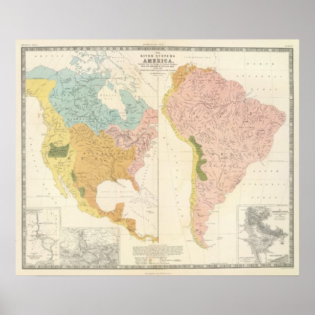 Pôster Sistemas fluviais da América (Frente)