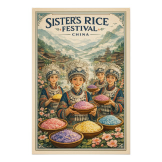 Pôster Sister’s Rice Festival, China travel