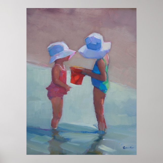 Poster Sisters in Sun Hats 18"x24"Poster (Frente)