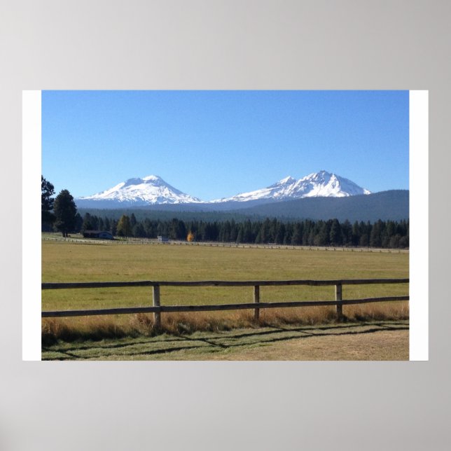 Poster Sisters, Oregon Mountain Range (Frente)