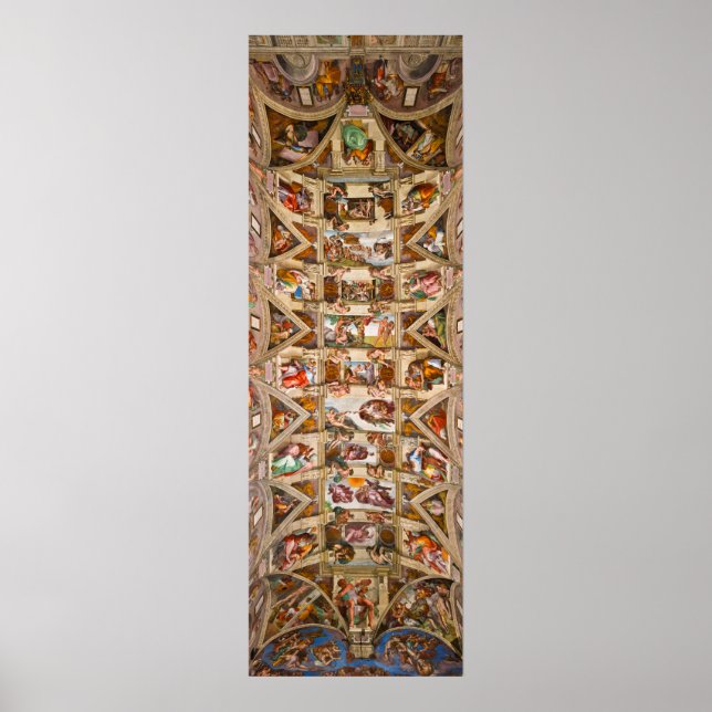 Poster Sistine Chapel Ceiling, 1512 por Michelangelo (Frente)