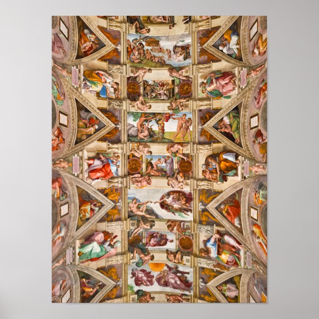 Poster Sistine Chapel Ceiling by Michelangelo Buonarroti (Frente)