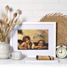 Pôster Sistine Madonna Angels por Raphael Sanzio