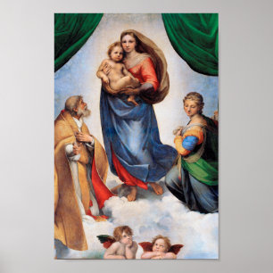 Poster Sistine Madonna, Raphael