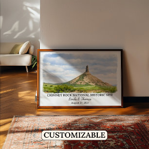 Poster Sítio Histórico Nacional Chimney Rock Nebraska