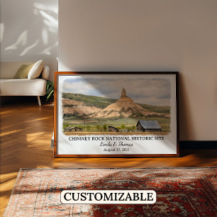 Poster Sítio Histórico Nacional Chimney Rock Nebraska