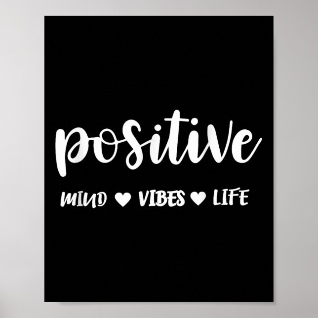 Poster Sitive Mind Sitive Vibes Sitive Life Motivational  (Frente)