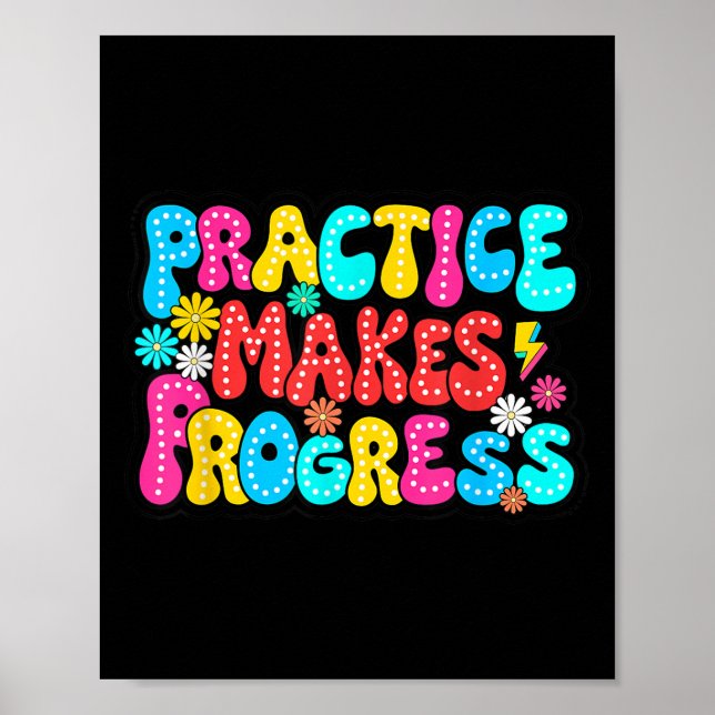 Poster Sitive Motivation Practice Makes Progress Over Per (Frente)