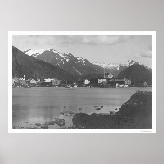 Pôster Sitka Harbor Alaska 1908 (Frente)