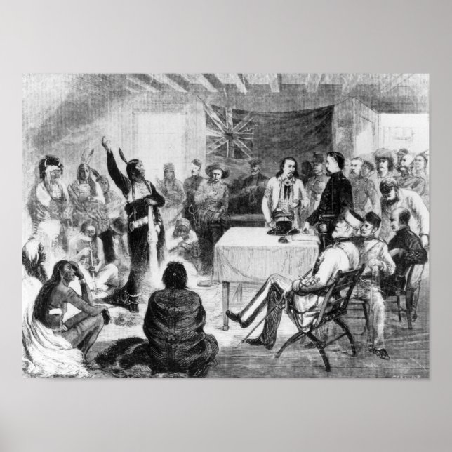 Pôster Sitting Bull Council, 1877 (Frente)