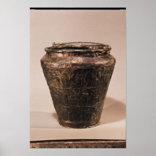 Pôster Situla com três bandas decorativas do repousse