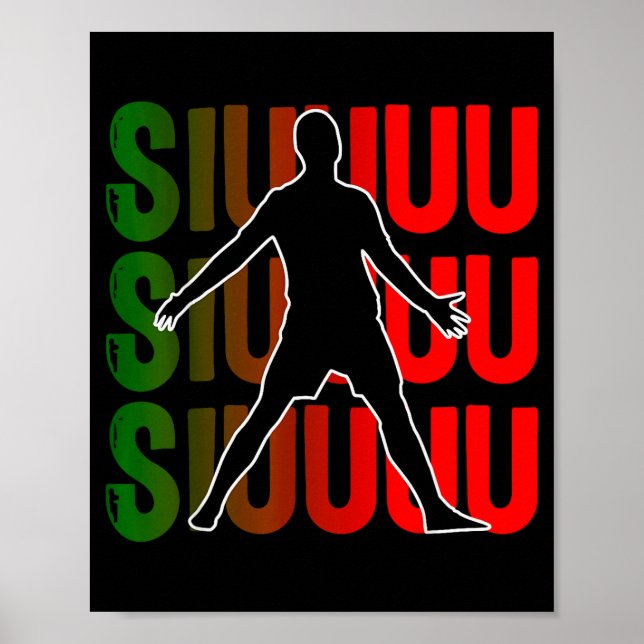 Poster Siuuu Funny Soccer Football Boys Men Women Soccer  (Frente)