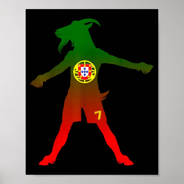 Poster Siuuu Real Goat Rtugal Flag Soccer Men Women Kids  (Frente)