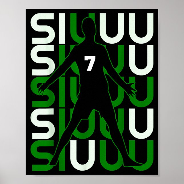 Poster Siuuuu Funny Soccer Present For Soccer Lovers Fan  (Frente)