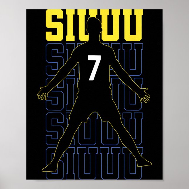 Poster Siuuuu Funny Soccer Present For Soccer Lovers Fan  (Frente)