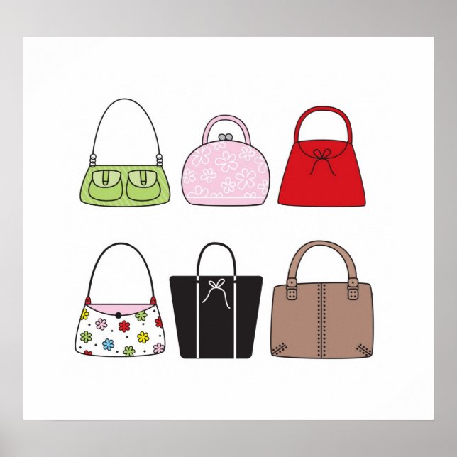 Pôster Six Little Purses Poster/Print (Frente)