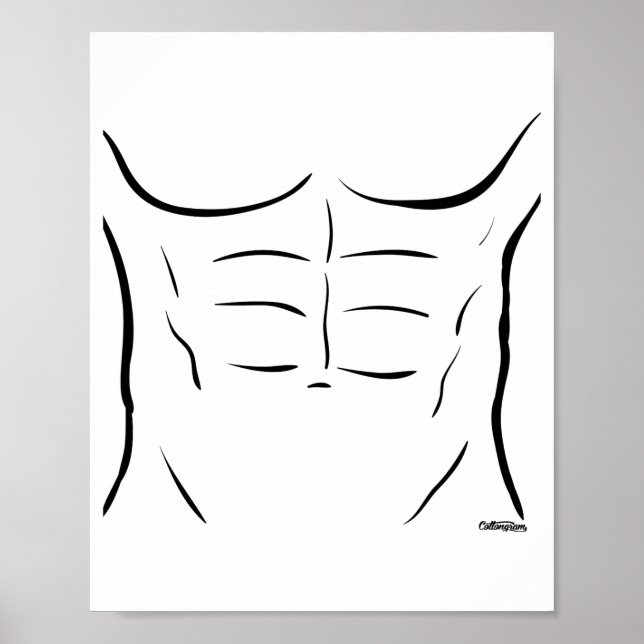 Poster Six Pack Abs  (Frente)